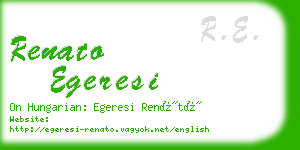 renato egeresi business card